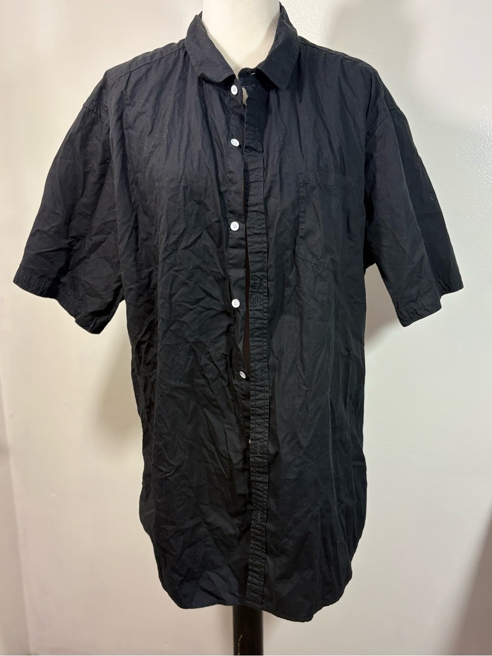 Alexander Julian Black Short-Sleeve Button Down Shirt